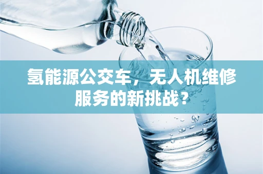 氢能源公交车，无人机维修服务的新挑战？