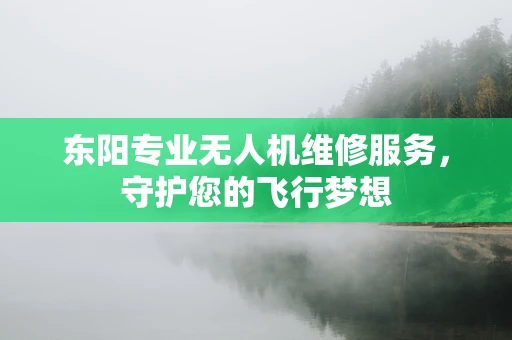 东阳专业无人机维修服务，守护您的飞行梦想