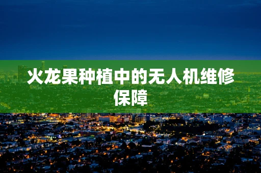 火龙果种植中的无人机维修保障