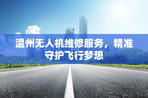 温州无人机维修服务，精准守护飞行梦想