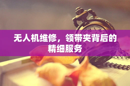 无人机维修，领带夹背后的精细服务