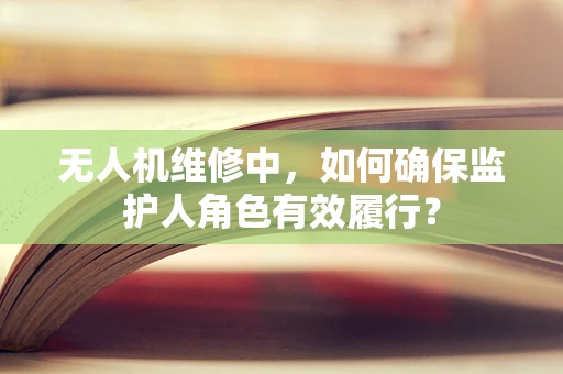 无人机维修中，如何确保监护人角色有效履行？