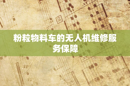 粉粒物料车的无人机维修服务保障