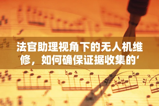 法官助理视角下的无人机维修，如何确保证据收集的‘空中之眼’无懈可击？