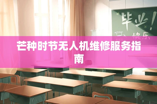 芒种时节无人机维修服务指南