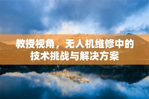 教授视角，无人机维修中的技术挑战与解决方案