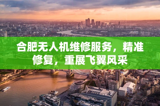 合肥无人机维修服务，精准修复，重展飞翼风采