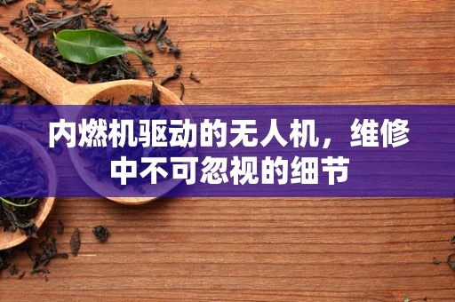 内燃机驱动的无人机，维修中不可忽视的细节