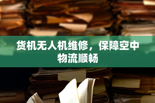 货机无人机维修，保障空中物流顺畅