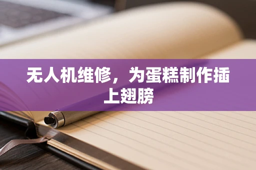无人机维修，为蛋糕制作插上翅膀