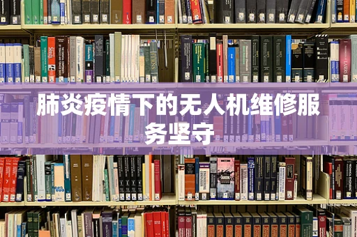 肺炎疫情下的无人机维修服务坚守