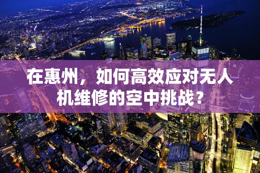 在惠州，如何高效应对无人机维修的空中挑战？