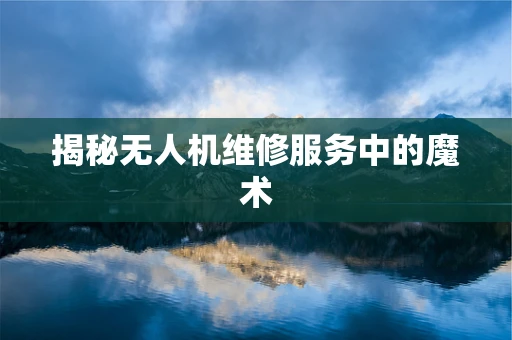 揭秘无人机维修服务中的魔术