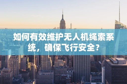 如何有效维护无人机绳索系统，确保飞行安全？