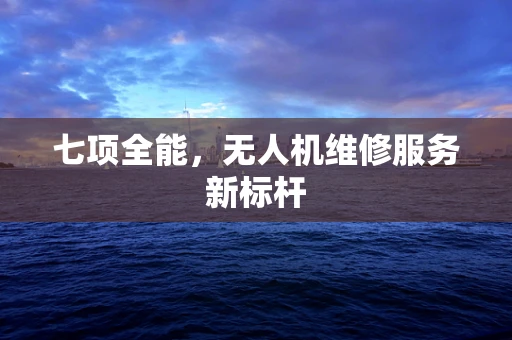 七项全能，无人机维修服务新标杆