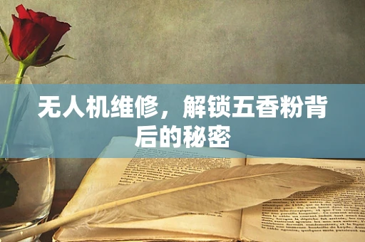 无人机维修，解锁五香粉背后的秘密