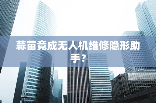 蒜苗竟成无人机维修隐形助手？