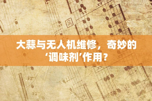 大蒜与无人机维修，奇妙的‘调味剂’作用？