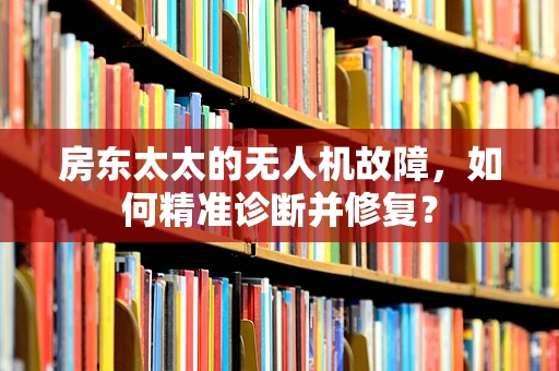 房东太太的无人机故障，如何精准诊断并修复？