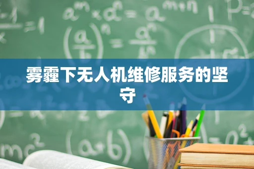 雾霾下无人机维修服务的坚守