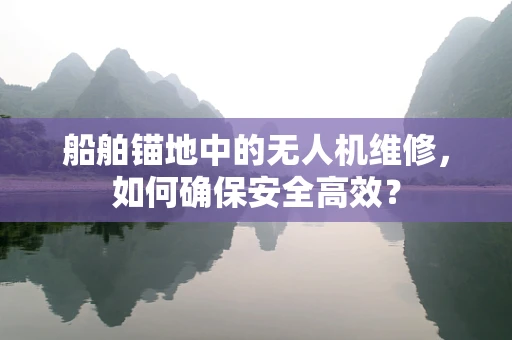 船舶锚地中的无人机维修，如何确保安全高效？