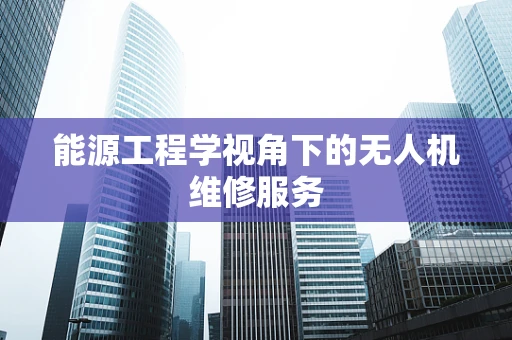 能源工程学视角下的无人机维修服务