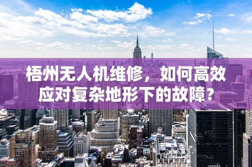 梧州无人机维修，如何高效应对复杂地形下的故障？