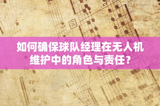 如何确保球队经理在无人机维护中的角色与责任？