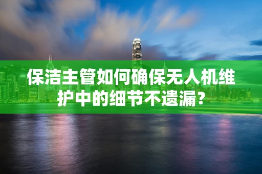 保洁主管如何确保无人机维护中的细节不遗漏？