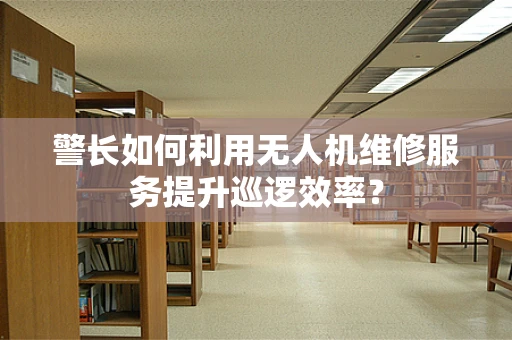 警长如何利用无人机维修服务提升巡逻效率？