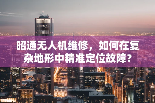 昭通无人机维修，如何在复杂地形中精准定位故障？