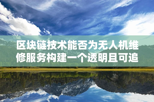 区块链技术能否为无人机维修服务构建一个透明且可追溯的解决方案？
