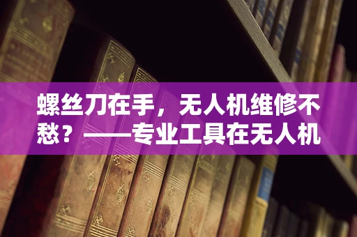 螺丝刀在手，无人机维修不愁？——专业工具在无人机维修中的关键作用