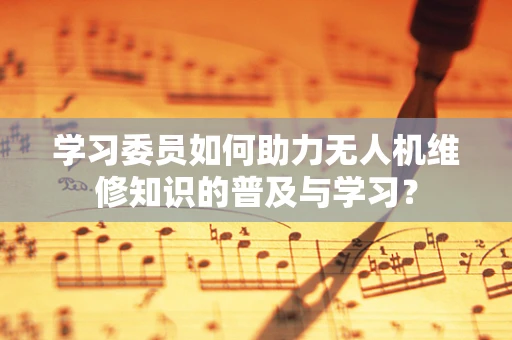 学习委员如何助力无人机维修知识的普及与学习？