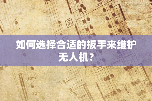 如何选择合适的扳手来维护无人机？