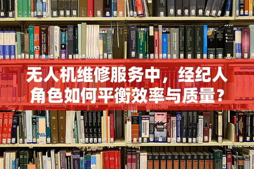 无人机维修服务中，经纪人角色如何平衡效率与质量？