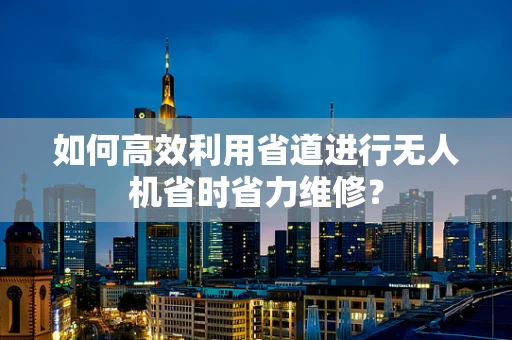 如何高效利用省道进行无人机省时省力维修？