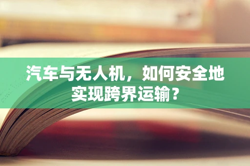 汽车与无人机，如何安全地实现跨界运输？