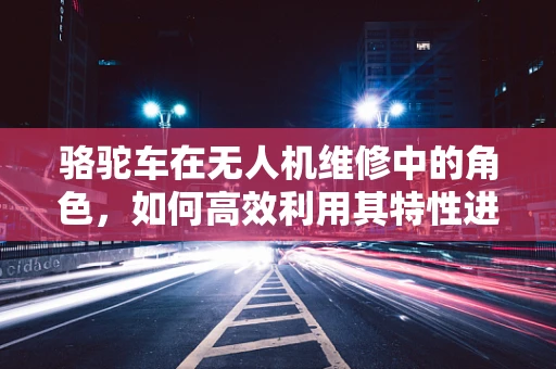 骆驼车在无人机维修中的角色，如何高效利用其特性进行现场服务？