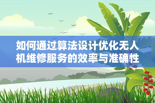 如何通过算法设计优化无人机维修服务的效率与准确性？