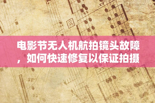 电影节无人机航拍镜头故障，如何快速修复以保证拍摄进度？