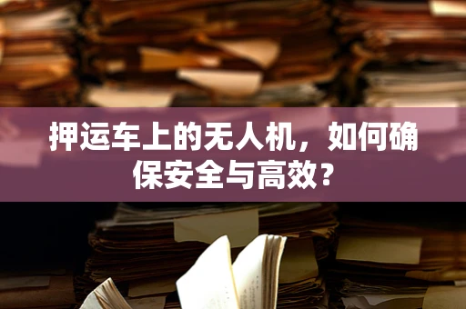 押运车上的无人机，如何确保安全与高效？