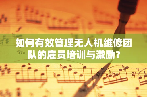 如何有效管理无人机维修团队的雇员培训与激励？