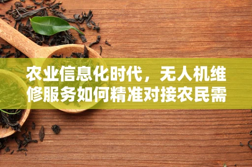 农业信息化时代，无人机维修服务如何精准对接农民需求？