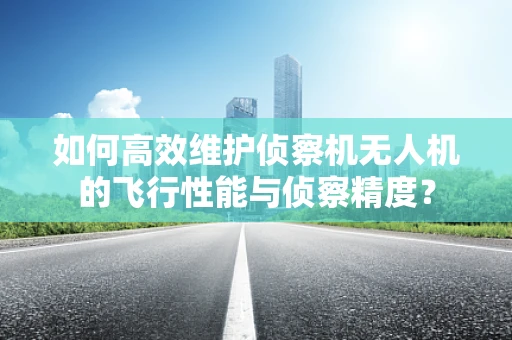 如何高效维护侦察机无人机的飞行性能与侦察精度？