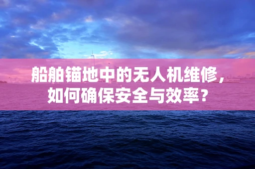 船舶锚地中的无人机维修，如何确保安全与效率？