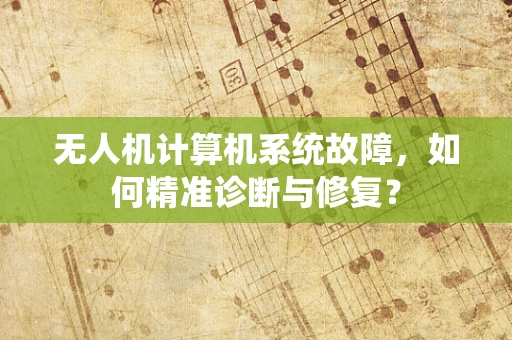 无人机计算机系统故障，如何精准诊断与修复？