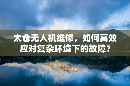 太仓无人机维修，如何高效应对复杂环境下的故障？