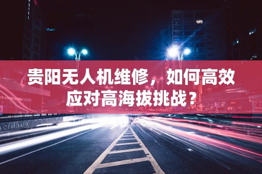 贵阳无人机维修，如何高效应对高海拔挑战？