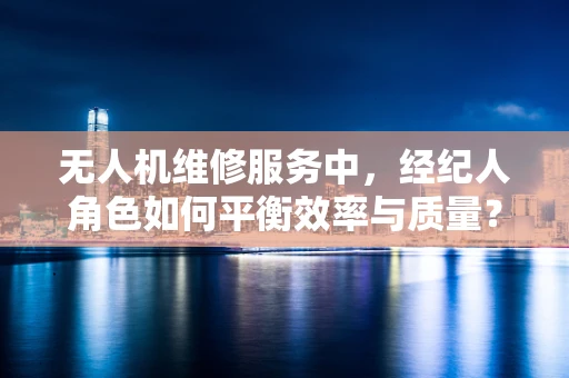 无人机维修服务中，经纪人角色如何平衡效率与质量？